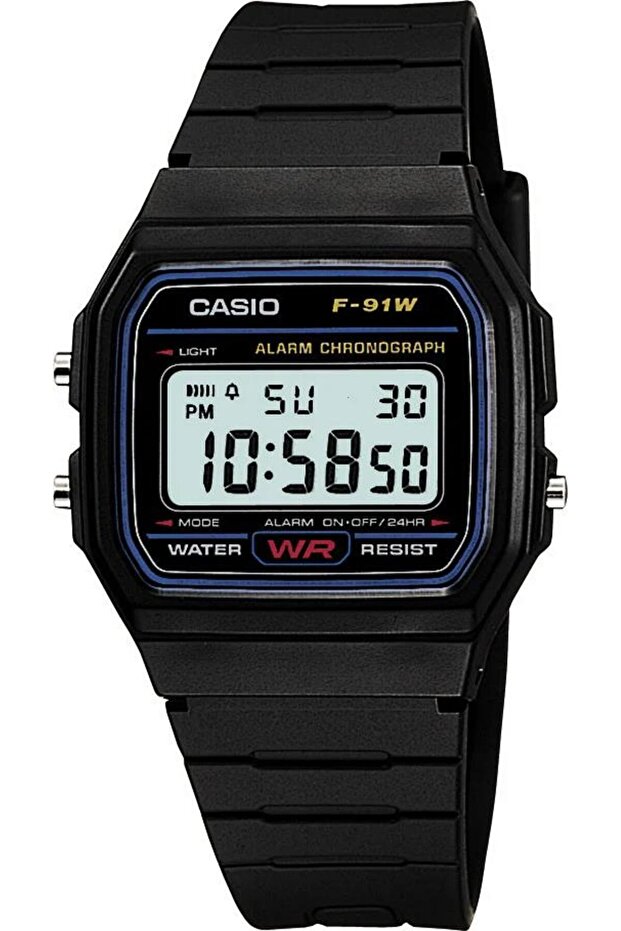 F-91W-1DG Retro Plastik Dijital Erkek Kol Saati - 1