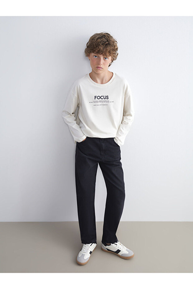 Lcw Kids Anthracite Baggy Fit Boy Jean Trousers