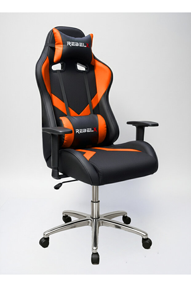 Oyuncu Koltuğu Basic Krom Ayak Turuncu Renk - 3