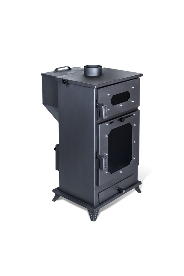 Pelet ve Odun Sobası MS-K003 Modeli Şömineli - Fırınlı - 2