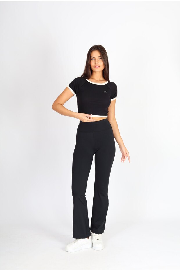 Regular Fit Crop Basic Kadın T-Shirt - 3