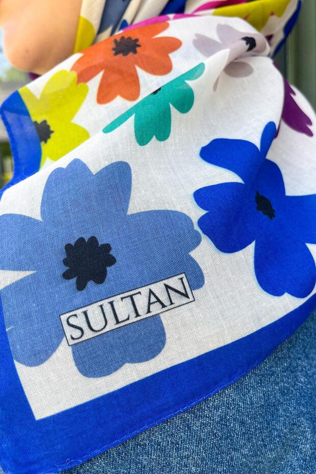 Sultan Fresh Pamuk Eşarp - Uçuşan Çiçekler - SFE009-09 - 2