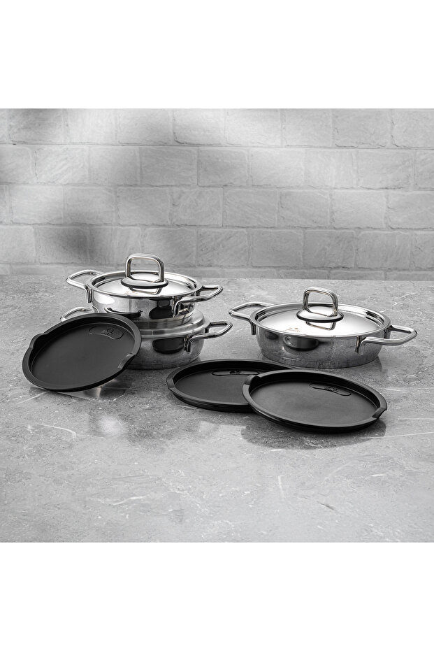 New Myra 9 Parça Çelik Sahan Seti - 2