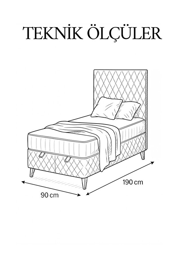 Pro 90x190 Baza+Başlık Seti - 6