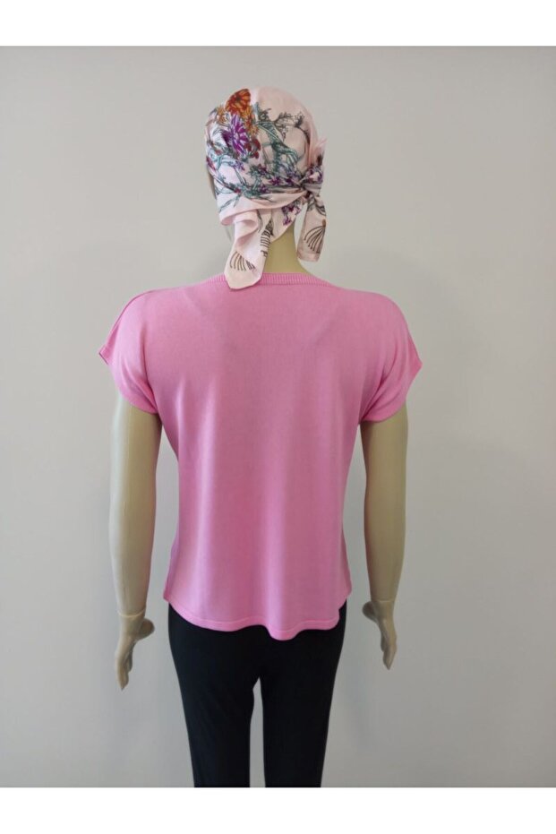 بلوزة مرسيريزيد بياقة على شكل حرف V - 4