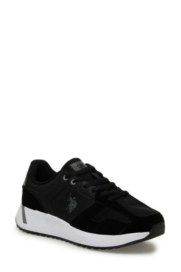 U.S. POLO ASSN.PETER SU 4FX BLACK GRAY COMFORT CASUAL DAILY SPORTS SHOES