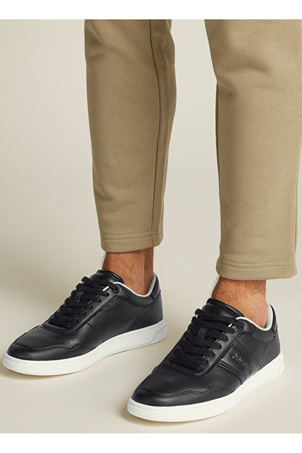 Erkek Rahat Taban Marka Logolu Bağcıklı Siyah Sneaker HM0HM01653-01O - 6