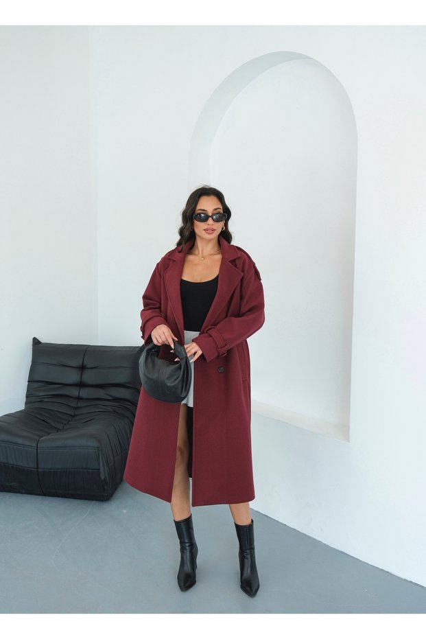 Women's Premium Winter Waist Belted Cashmere Coat