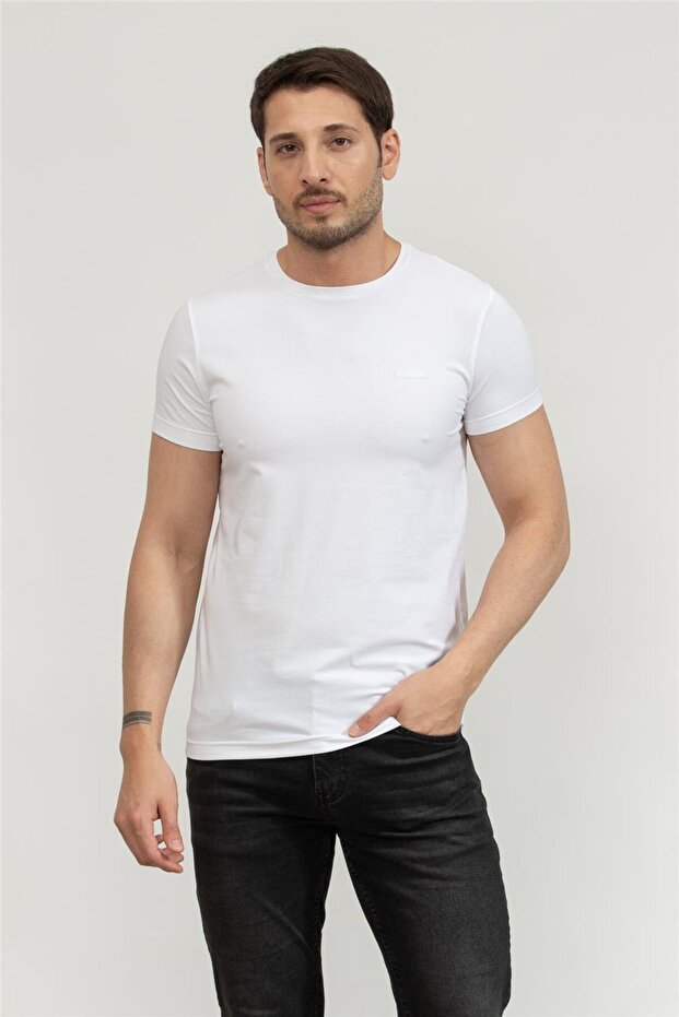 Men's White Short Sleeve T-Shirt