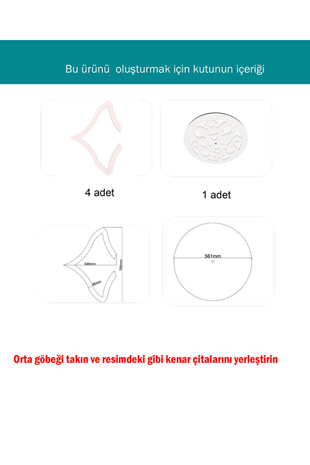 Lamba Tavan Göbegi 81-motifli-y-motif-30-dis-çitali - 4