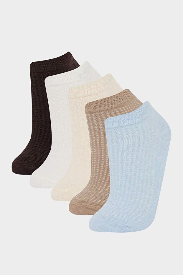 Women's 5-Piece Cotton Booties Socks F5431Axns