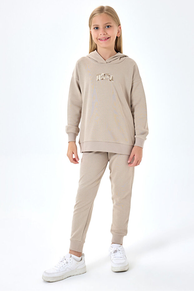 BASE. Polo Assn Glow Gray Girls Tracksuit Set
