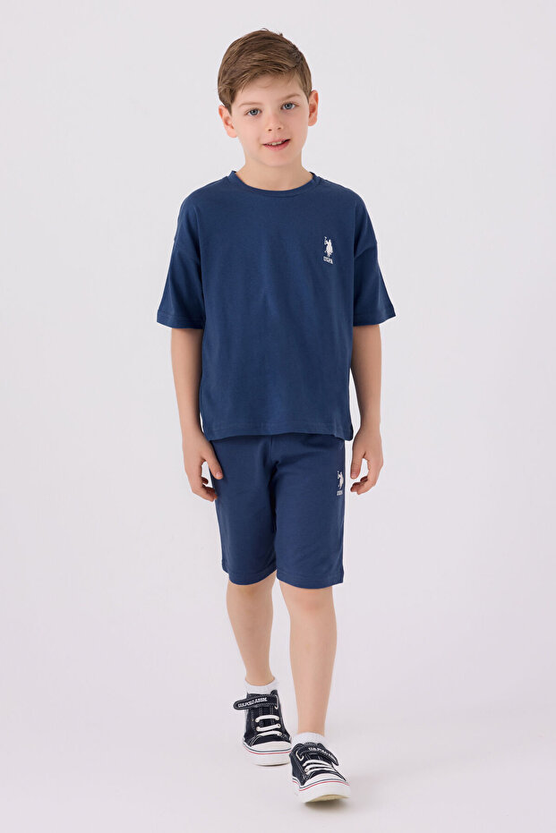 U.S. Polo Assn Boys Navy Bermuda Set