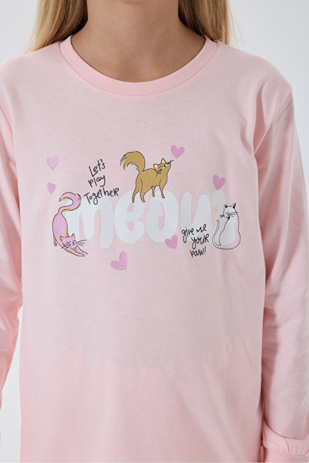 Devojčin roze pidžama set - 6