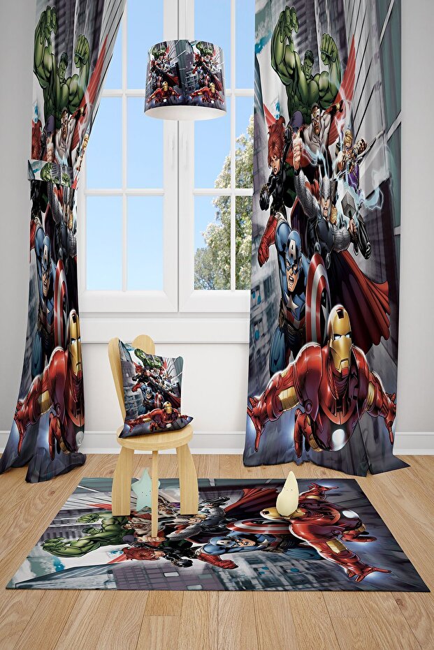 ستارة خلفية لغرفة الأطفال بتصميم Marvel Super Heroes TLA-302