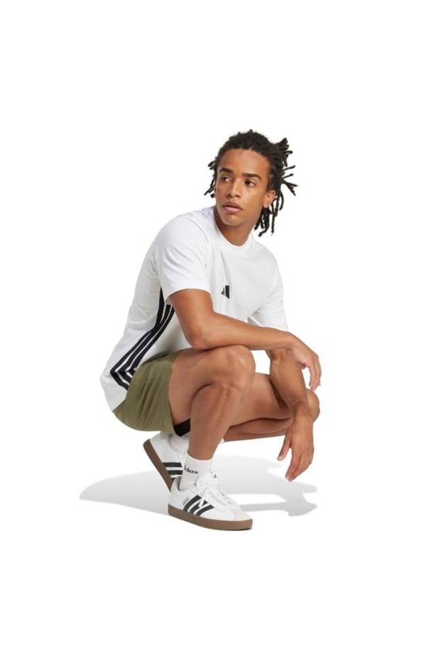 Essentials 3-Stripes Single Jersey Tişört - 7