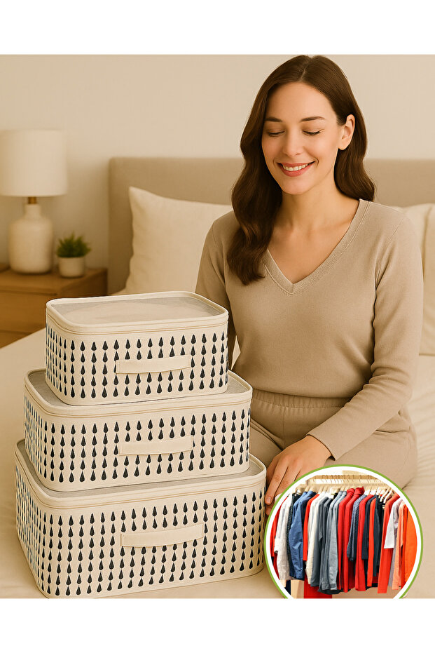 6-Piece Suitcase Organizer Set, In-Suitcase Organizer, Travel Bag with Drop Pattern