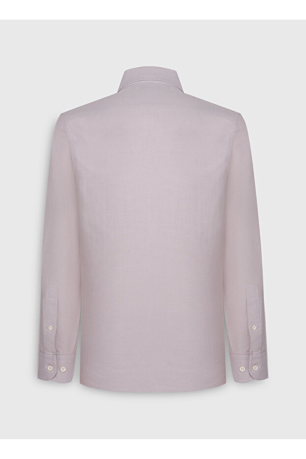 Slim Fit Düğmeli Yaka Bej Erkek Gömlek ACE202510036_GÖMLEK PAR DY - 2