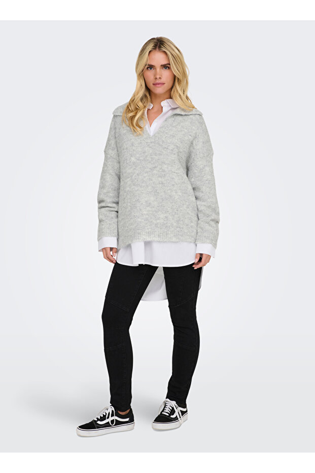 ONLMAGGIE LIFE LS SPLIT NECK CC KNT - 1