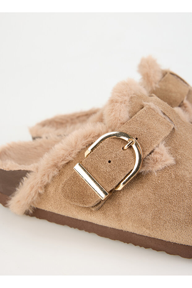 Vizon Kadın Süet Terlik KAYRAN - 5