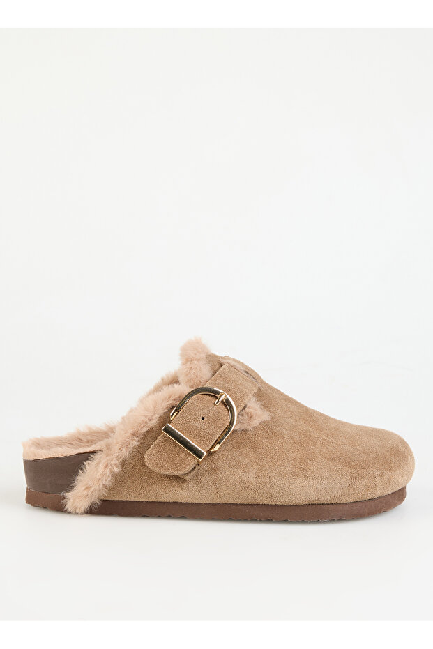 Vizon Kadın Süet Terlik KAYRAN - 1