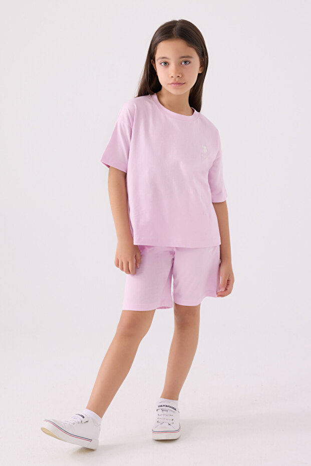 Girl's Bermuda Suit Cotton Candy