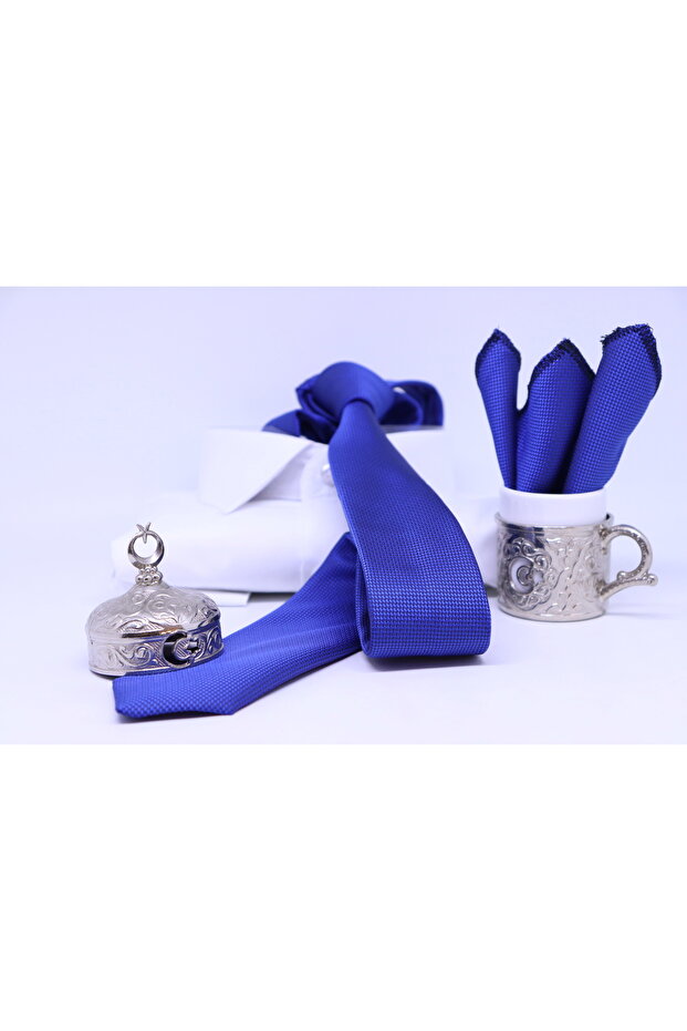 Dokuma Mendilli Kravat - 4