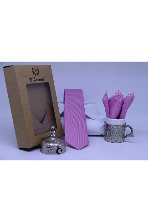 Dokuma Mendilli Kravat - 3