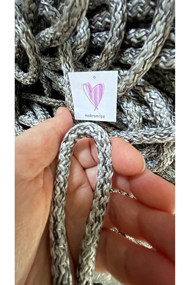 MAKROME İP(10 metre) EN UCUZ MAKROME DİKİLEBİLİR TRESS KORDON DOKUMA PAMUK KAYTAN İĞNELİ HALAT - 1