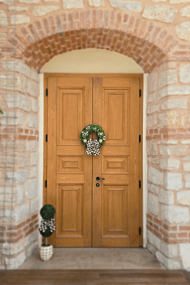 Kapı Süsü Model 7, Mackenzie Childs Kurdeleli Kapı Çelengi, Çap 40cm - 9