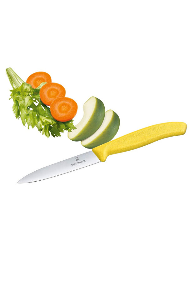 6.7606.L118 Vıct.Soyma Bıçağı 8 Cm Düz A Sc Sarı STD - 1