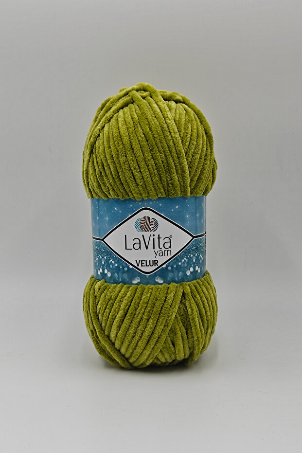 Velur Velvet Hand Knitting Yarn 100% Polyester 100Gr (8161 Medium Peanut)