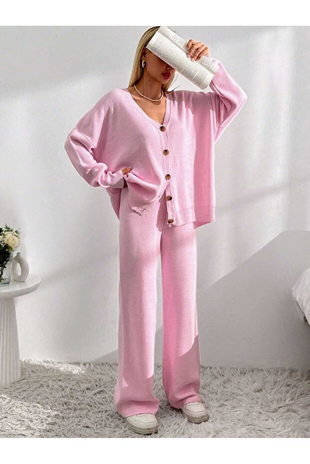 Basic Cardigan Pants Bottom-Upper Set - 1