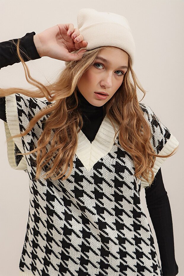 Kadın Krem Basic Pamuklu Bere Prmx2409 - 2