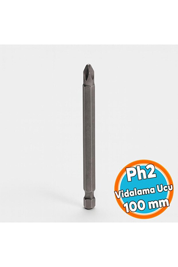 (5 Adet) Manyetik Uzun Bits Bit Ucu Yıldız Tornavida Uç Derin Vidalama İçin PH2 100 Mm Çelik CR-V Uç - 2