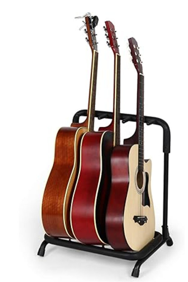 3 Holder Guitar Stand Rack, Folding Portable Rack