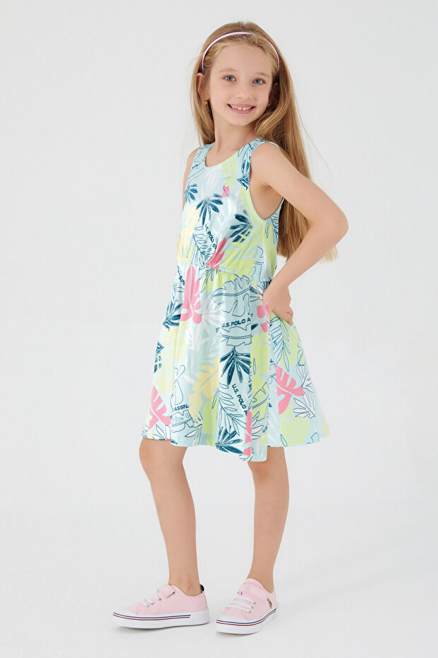Girl's Summer Regular Fit Blue Nightgown Us1411-C-V2