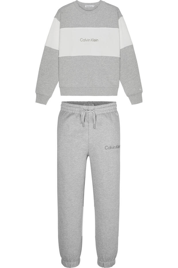 COLOR BLOCK HWK SET Erkek Gri Eşofman Takımı - 1