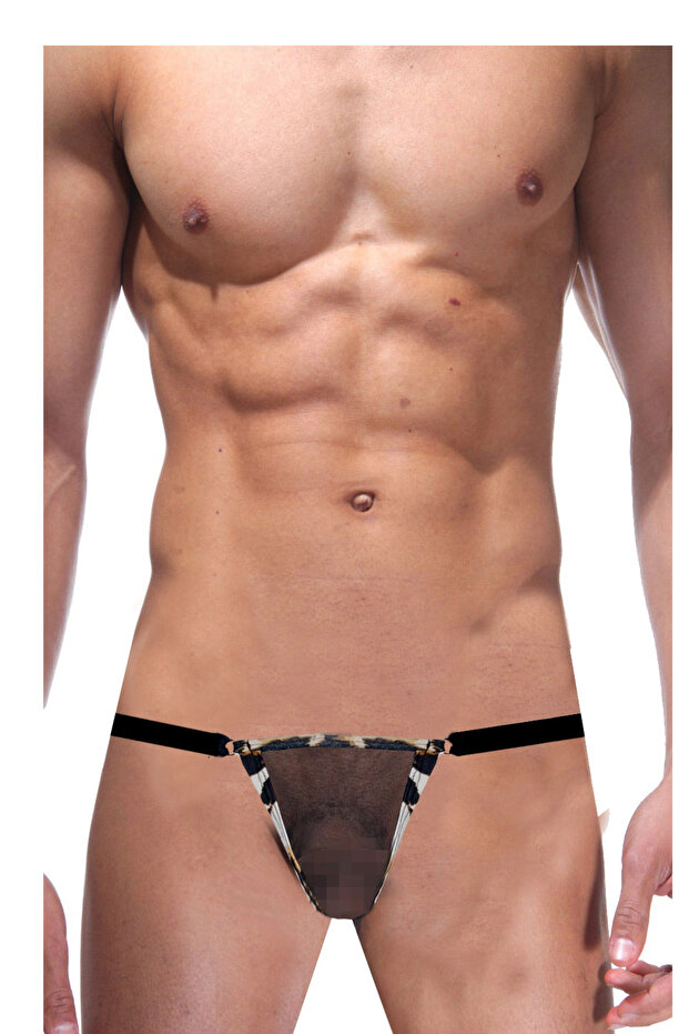 Erkek Leopar Jockstrap String - 1