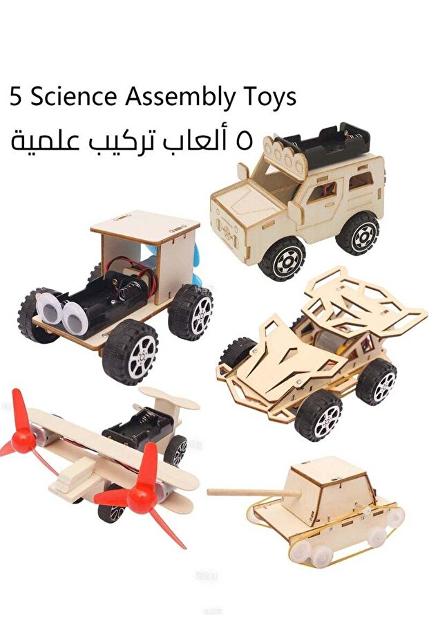 Wooden Hand Cranked Generator, Science Kit Manual Generator Toy