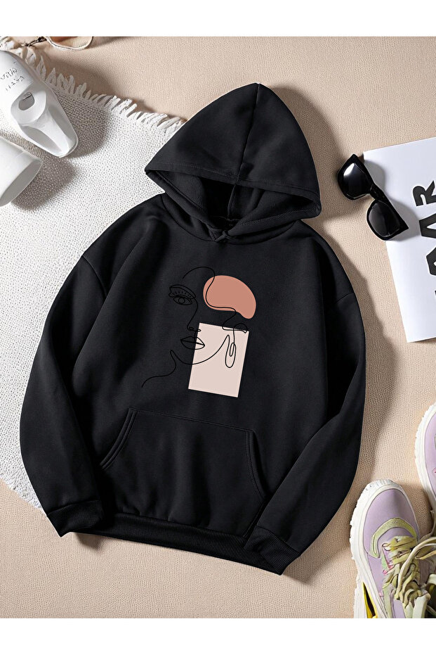 Silhouette Printed Oversize Sweatshirt
