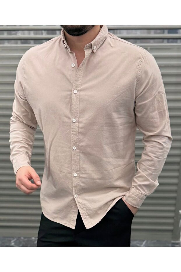 erkek keten gömlek - 1