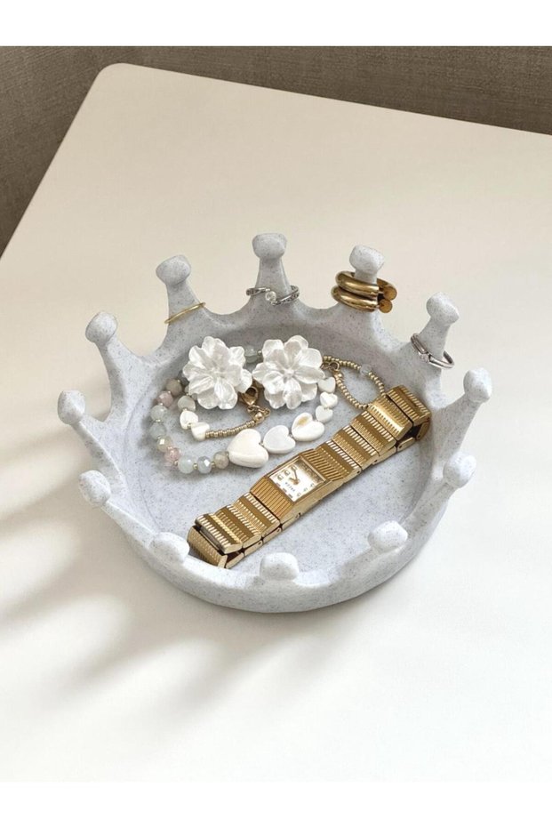 Decorative Jewelry and Accessory Organizer, Modern Jewelry Stand, Jewelry Display Stand with Crown Figure
