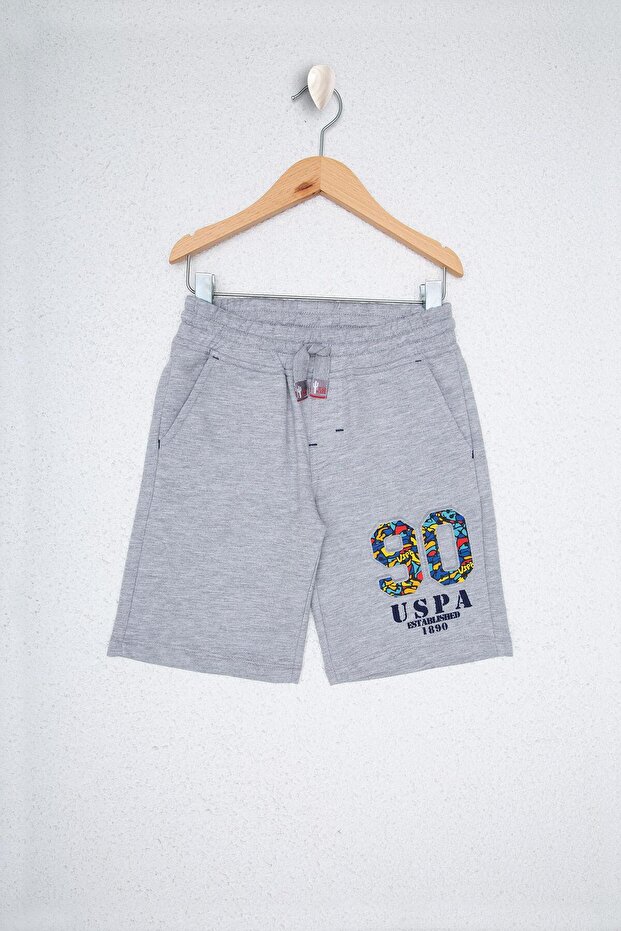 Boy's Gray Knitted Shorts 100% Cotton
