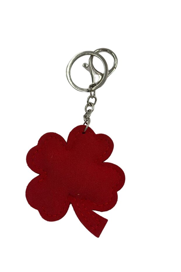 سلسلة مفاتيح مزينة بحجر البرسيم الأحمر - 4