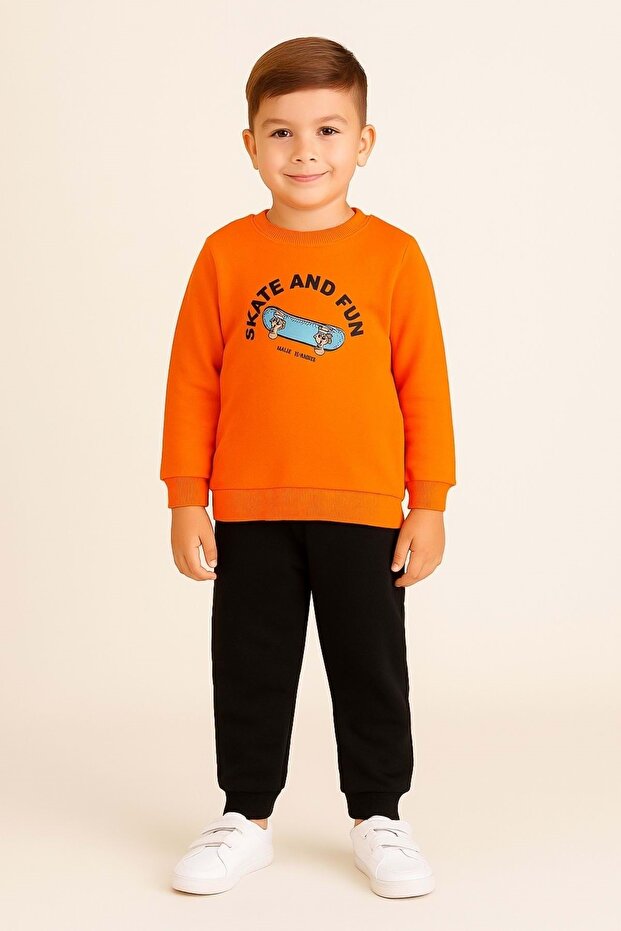 Boys' Printed Sweatshirt and Sweatpants Set