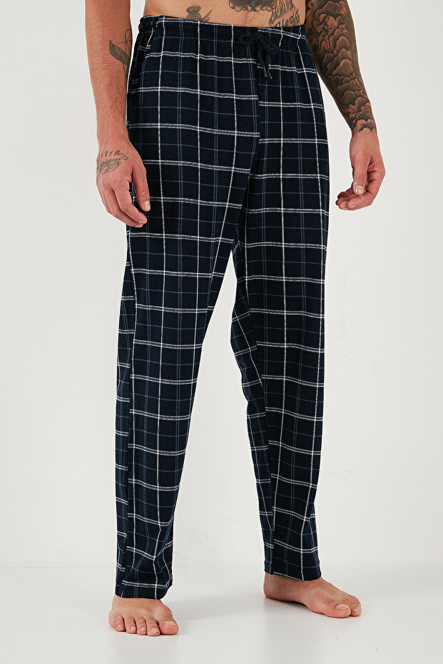 Pamuklu Regular Fit Normal Bel Düz Paça Cepli Pijama Altı Erkek PİJAMA ALTI 6574003 - 3