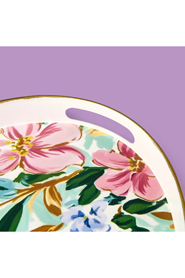 Kitchen Flowely Oval Tepsi - Renkli - 42 cm - 4