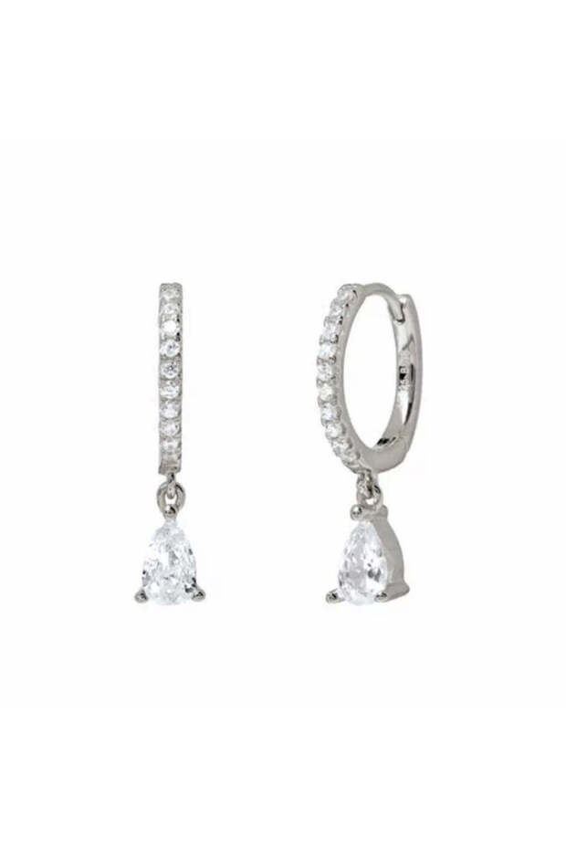 Crystal Drop Hoops - 1