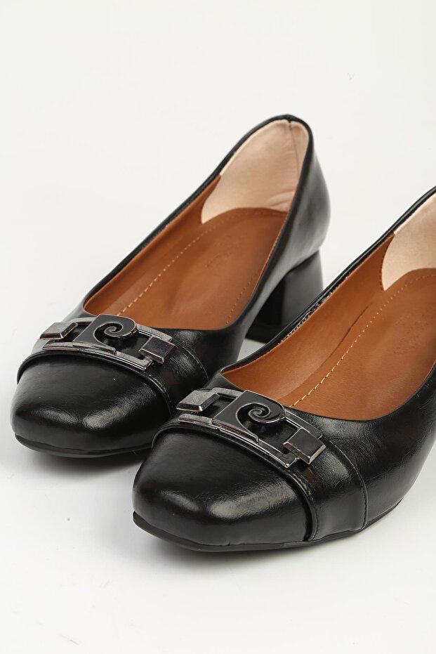 Black Women's Heeled Shoes Pc-55144